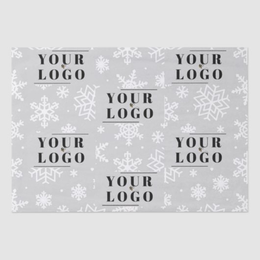 Papier Mousseline Votre entreprise Marque Noël Flocon de neige Mon l (Recto)