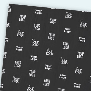 Papier Mousseline Votre logo 3 Logo Motif Design modifiable noir