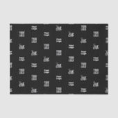 Papier Mousseline Votre logo | 3 Logo Motif Design modifiable noir (Recto)