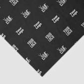 Papier Mousseline Votre logo | 3 Logo Motif Design modifiable noir (Détail)