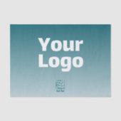 Papier Mousseline Votre logo avec code QR modifiable et ombre dégrad (Recto)