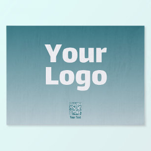 Papier Mousseline Votre logo avec code QR modifiable et ombre dégrad