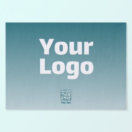 Papier Mousseline Votre logo avec code QR modifiable et ombre dégrad