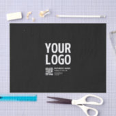 Papier Mousseline Votre logo avec QR code et texte modifiables (Artisanat)