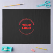 Papier Mousseline Votre logo et texte circulaire modifiable, rouge o (Artisanat)