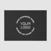 Papier Mousseline Votre logo ou image et texte modifiable | Noir & B (Recto)