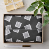 Papier Mousseline Votre logo, photo ou autre image | Placement aléat (Cadeau)