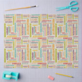 Papier Mousseline Votre (Long) nom est partout (Artisanat)