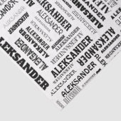 Papier Mousseline Votre (Long) nom est partout (Détail)