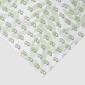 Papier Mousseline Votre monogramme sur la feuille verte (Détail)