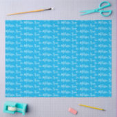 Papier Mousseline Votre nom bleu (Artisanat)