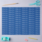 Papier Mousseline Votre nom bleu foncé (Artisanat)