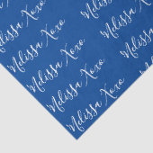 Papier Mousseline Votre nom bleu foncé (Détail)