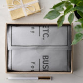 Papier Mousseline Votre nom d'entreprise ou marque, etc. (Cadeau)