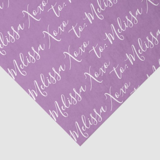 Papier Mousseline Votre nom Purple (Détail)