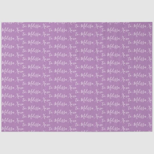 Papier Mousseline Votre nom Purple (Recto)
