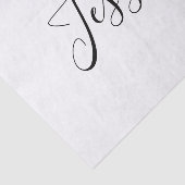 Papier Mousseline Votre nom | Script élégant (Détail)