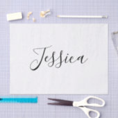 Papier Mousseline Votre nom | Script élégant (Artisanat)