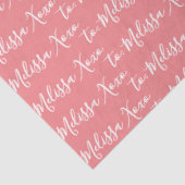 Papier Mousseline Votre nom Tissue Paper - Rose (Détail)
