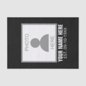 Papier Mousseline Votre photo ici Nom et âge (Recto)