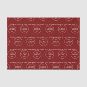 Papier Mousseline Votre propre logo ici société rouge Tissue Paper