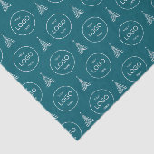 Papier Mousseline Votre propre logo société bleu noël papier Tissu (Détail)