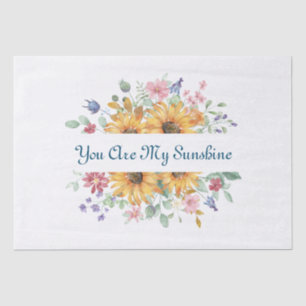 Papier Mousseline Vous êtes ma citation de soleil et de tournesol