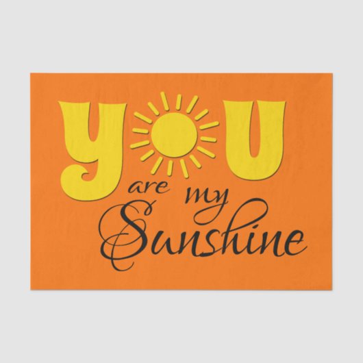 Papier Mousseline Vous êtes mon soleil (Recto)