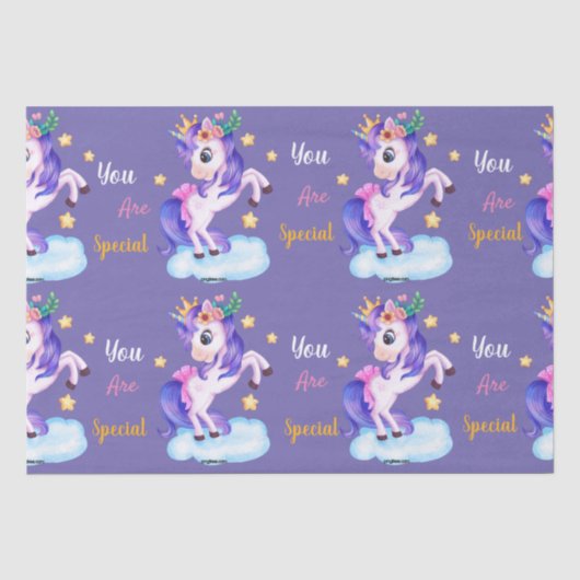 Papier Mousseline Vous êtes une licorne spéciale (Recto)