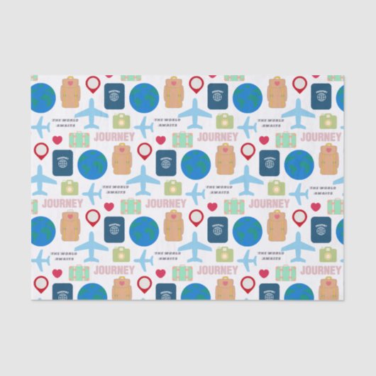 Papier Mousseline Voyage dans le monde (Recto)