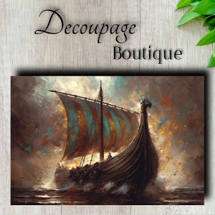 Papier Mousseline Voyage de bateau dragon en découpage