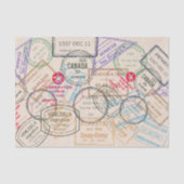 Papier Mousseline Voyage de timbres de passeport (Recto)