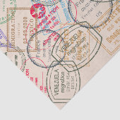 Papier Mousseline Voyage de timbres de passeport (Détail)