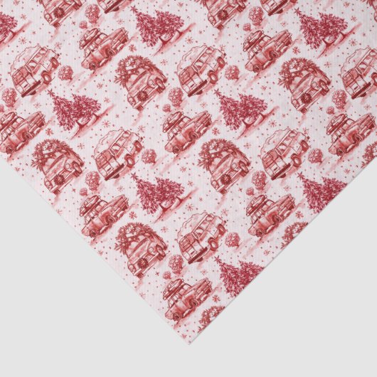 Papier Mousseline Voyage sur route toile | rouge (Détail)