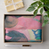 Papier Mousseline Voyageurs sur la plage, Gauguin (Cadeau)