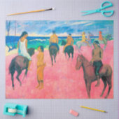 Papier Mousseline Voyageurs sur la plage, Gauguin (Artisanat)