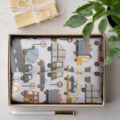 Papier Mousseline Vroom ! Vroom ! Voiture et transport Motif Garçon (Cadeau)