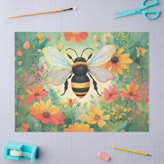 Papier Mousseline Vue d'atterrissage des abeilles miel (Artisanat)