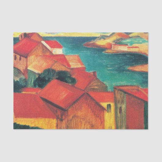 Papier Mousseline Vue d'une baie par Else Berg (Recto)