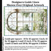 Papier Mousseline Vue estivale à partir de la fenêtre Arrière Découp