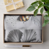 Papier Mousseline Vue macro détaillée d'une abeille (Cadeau)