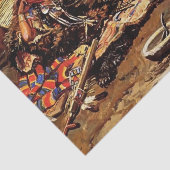 Papier Mousseline "Waiting and Mad" de Charles M Russell (Détail)