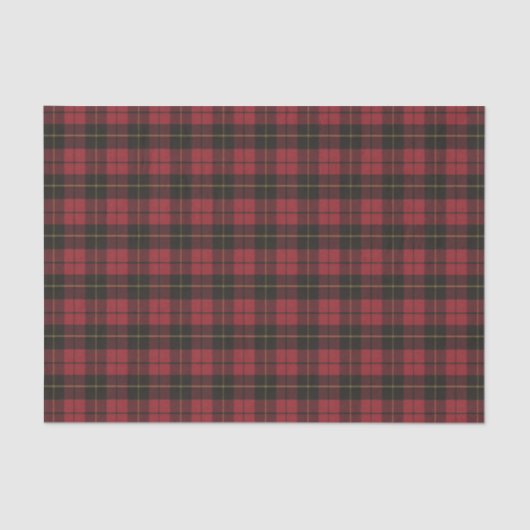Papier Mousseline Wallace Red Patiné Original Tartan écossais (Recto)