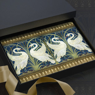 Papier Mousseline Walter Crane Deux Cygnes Art Nouveau Décor Vintage