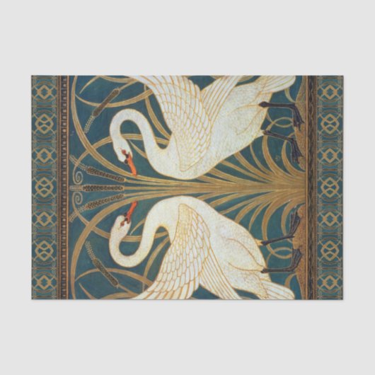 Papier Mousseline Walter Crane Swan (Recto)