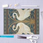 Papier Mousseline Walter Crane Swan (Artisanat)