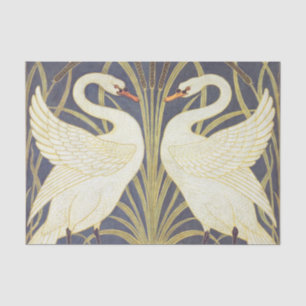 Papier Mousseline Walter Crane Swan, Rush Et Iris Art Nouveau