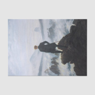 Papier Mousseline Wanderer au-dessus de la mer de brouillard (par C.