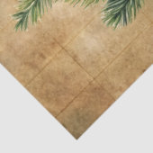 Papier Mousseline Warm Christmas wreath decoupage paper red green (Détail)