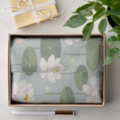 Papier Mousseline Water Lily Lotus Pond Pattern (Cadeau)